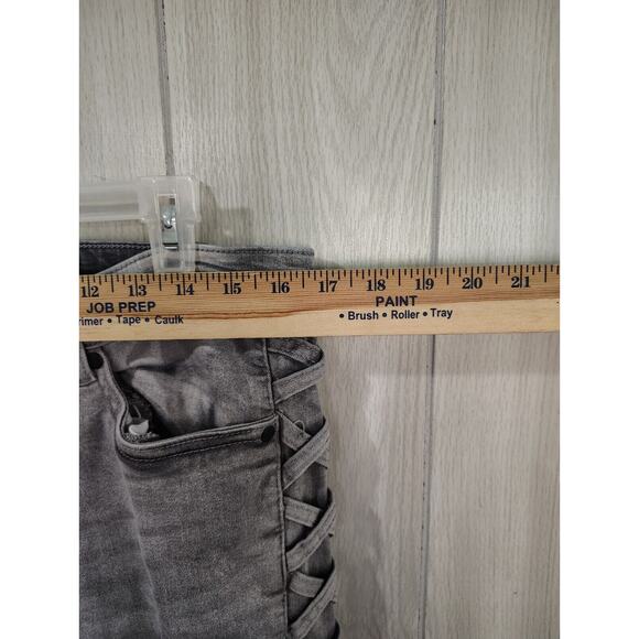 Legendary Status Women's Denim Jeans Size 20 Charcoal Boot cut Zig Zag Sides - Picture 10 of 12